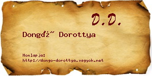 Dongó Dorottya névjegykártya